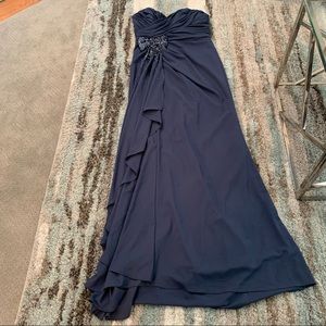 Badgley Mischka Strapless Formal Gown